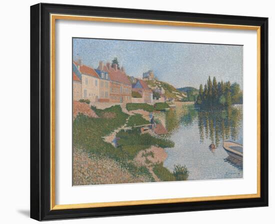 Les Andelys. the Riverbank, 1886-Paul Signac-Framed Giclee Print