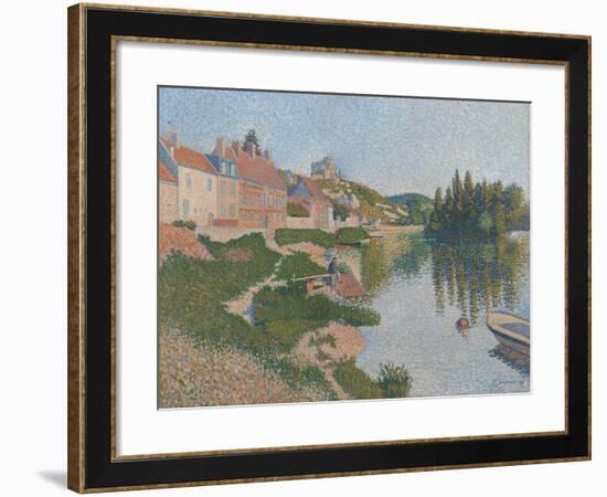 Les Andelys. the Riverbank, 1886-Paul Signac-Framed Giclee Print