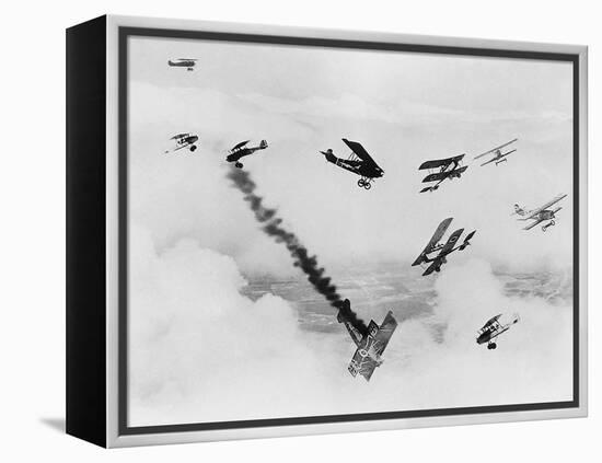 Les anges by l'enfer, HELL'S ANGELS, by HowardHughes, 1930 (b/w photo)-null-Framed Stretched Canvas