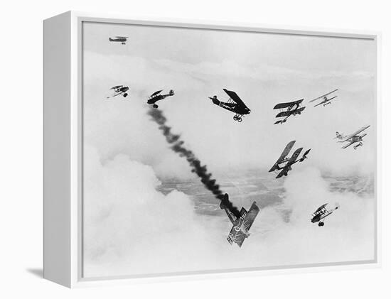 Les anges by l'enfer, HELL'S ANGELS, by HowardHughes, 1930 (b/w photo)-null-Framed Stretched Canvas