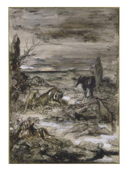 Les Animaux Malades De La Peste Esquisse Pour Les Fables De La Fontaine Giclee Print Gustave Moreau Art Com
