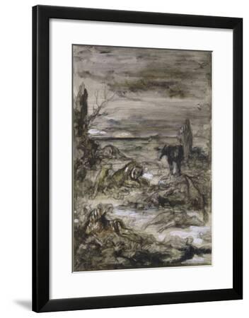 Les Animaux Malades De La Peste Esquisse Pour Les Fables De La Fontaine Giclee Print By Gustave Moreau Artcom
