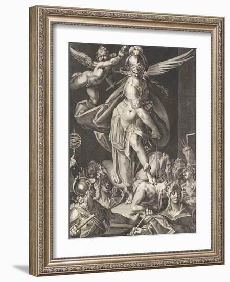 Les arts et les sciences triomphant de l'ignorance et de la barbarie-Bartholomaeus Spranger-Framed Giclee Print