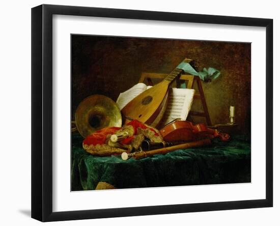 Les attributs de la Musique-the symbols of music, 1770. See also 40-11-13 / 47 Canvas, 88 x 116 cm-Anne Vallayer-coster-Framed Giclee Print