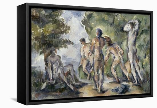 Les baigneurs-Paul Cézanne-Framed Premier Image Canvas