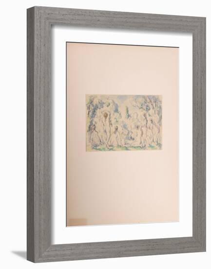 Les Baigneuses, Plate 1-Paul Cezanne-Framed Collectable Print