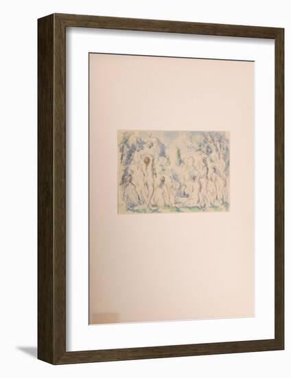 Les Baigneuses, Plate 1-Paul Cezanne-Framed Collectable Print