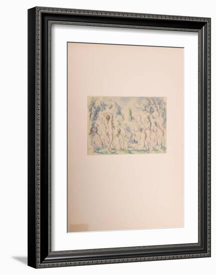 Les Baigneuses, Plate 1-Paul Cezanne-Framed Collectable Print