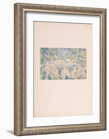 Les Baigneuses, Plate 2-Paul Cezanne-Framed Collectable Print