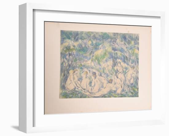 Les Baigneuses, Plate 3-Paul Cezanne-Framed Collectable Print