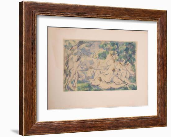 Les Baigneuses, Plate 6-Paul Cezanne-Framed Collectable Print