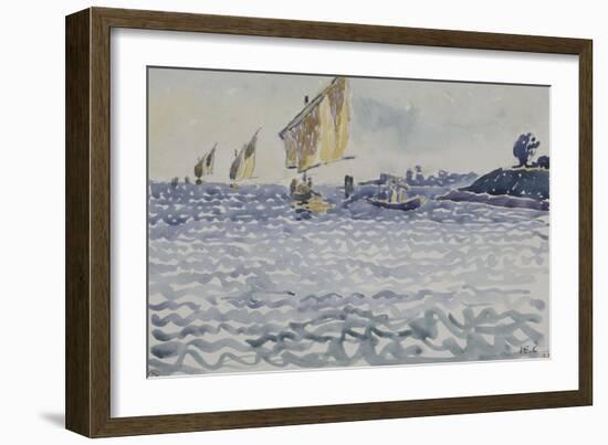 Les Barques-Henri Edmond Cross-Framed Giclee Print