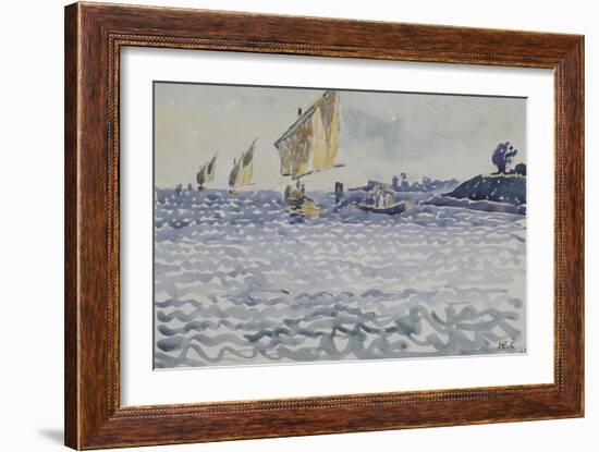 Les Barques-Henri Edmond Cross-Framed Giclee Print