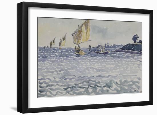 Les Barques-Henri Edmond Cross-Framed Giclee Print