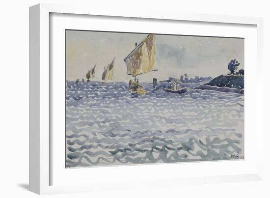 Les Barques-Henri Edmond Cross-Framed Giclee Print