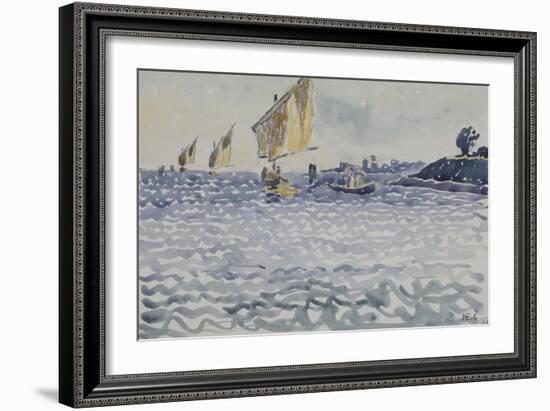 Les Barques-Henri Edmond Cross-Framed Giclee Print