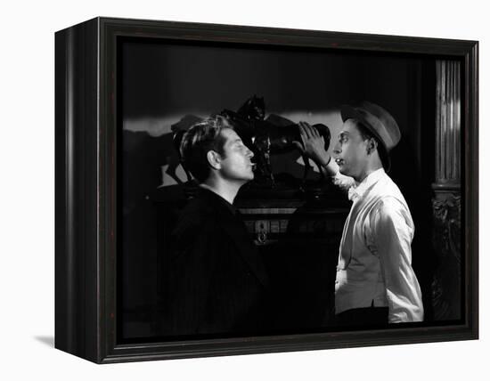 Les Bas Fonds by JeanRenoir with Jean Gab Louis Jouvet, 1936 (b/w photo)-null-Framed Stretched Canvas