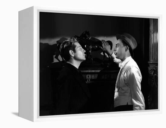Les Bas Fonds by JeanRenoir with Jean Gab Louis Jouvet, 1936 (b/w photo)-null-Framed Stretched Canvas