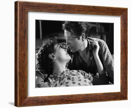 Les Bas Fonds by JeanRenoir with Junie Astor and Jean Gab 1936 (b/w photo)-null-Framed Photo