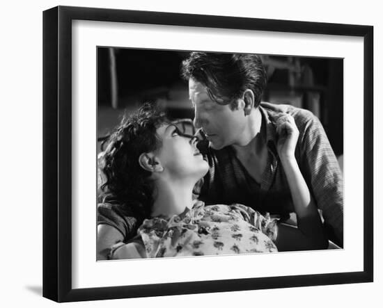 Les Bas Fonds by JeanRenoir with Junie Astor and Jean Gab 1936 (b/w photo)-null-Framed Photo