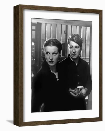 Les Bas Fonds by JeanRenoir with Junie Astor and Jean Gab 1936 (b/w photo)-null-Framed Photo