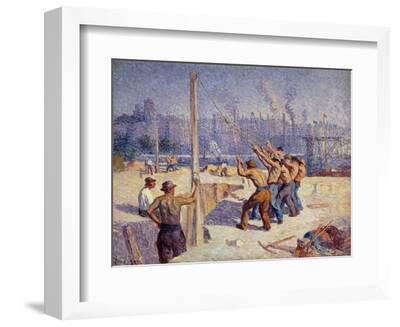 Les Batteurs De Pieux, 1900' Giclee Print - Maximilien Luce | Art.com