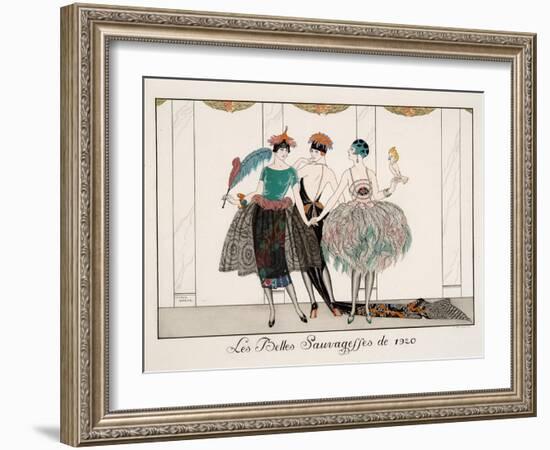 Les Belles Sauvagesses De 1920-Georges Barbier-Framed Giclee Print