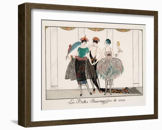 Les Belles Sauvagesses De 1920-Georges Barbier-Framed Giclee Print