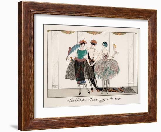 Les Belles Sauvagesses De 1920-Georges Barbier-Framed Giclee Print
