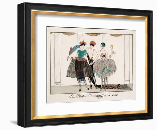 Les Belles Sauvagesses De 1920-Georges Barbier-Framed Giclee Print