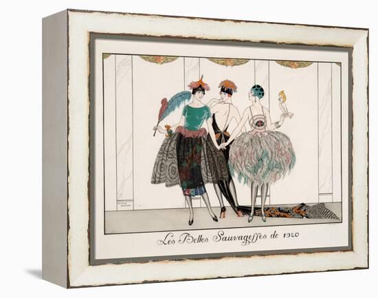 Les Belles Sauvagesses De 1920-Georges Barbier-Framed Premier Image Canvas