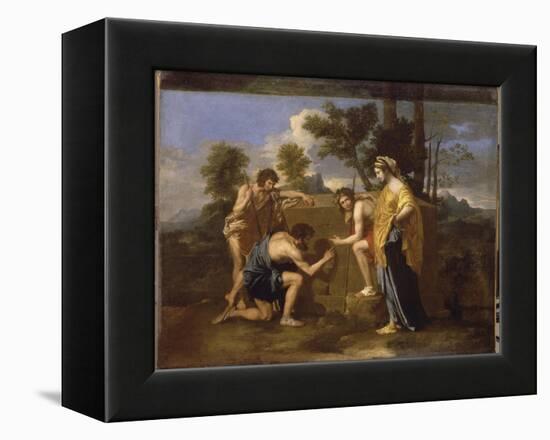 Les Bergers d'Arcadie dit aussi "Et in Arcadia Ego"-Nicolas Poussin-Framed Premier Image Canvas