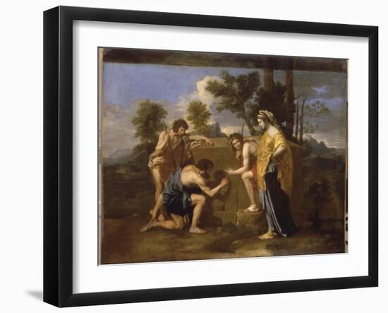 Les Bergers d'Arcadie dit aussi "Et in Arcadia Ego"-Nicolas Poussin-Framed Giclee Print