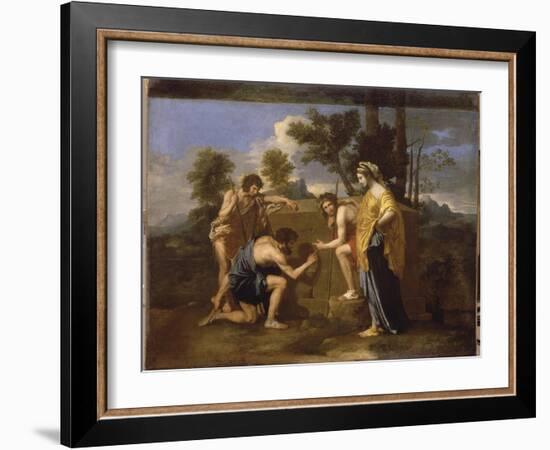 Les Bergers d'Arcadie dit aussi "Et in Arcadia Ego"-Nicolas Poussin-Framed Giclee Print