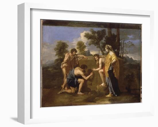 Les Bergers d'Arcadie dit aussi "Et in Arcadia Ego"-Nicolas Poussin-Framed Giclee Print