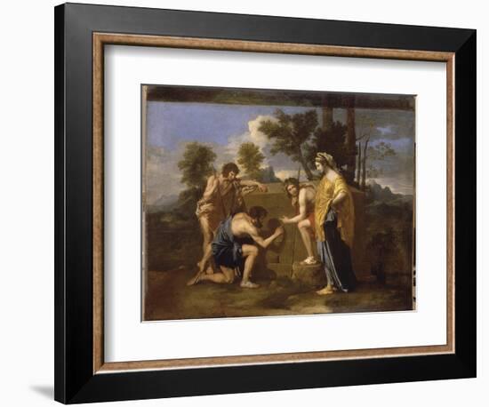 Les Bergers d'Arcadie dit aussi "Et in Arcadia Ego"-Nicolas Poussin-Framed Giclee Print