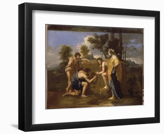 Les Bergers d'Arcadie dit aussi "Et in Arcadia Ego"-Nicolas Poussin-Framed Giclee Print