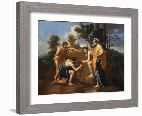 Les Bergers D'Arcadie (Shepherds of Arcadia), also Called Et in Arcadia Ego-Nicolas Poussin-Framed Giclee Print
