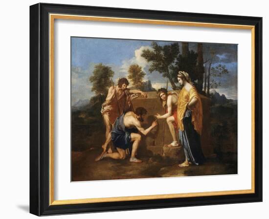 Les Bergers D'Arcadie (Shepherds of Arcadia), also Called Et in Arcadia Ego-Nicolas Poussin-Framed Giclee Print