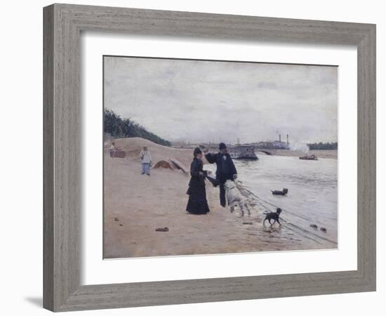 Les berges de la Seine-Jean Béraud-Framed Giclee Print