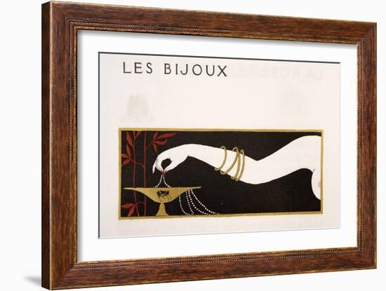 Les Bijoux, Illustration from Les Chansons De Bilitis, by Pierre Louys, Pub. 1922 (Pochoir Print)-Georges Barbier-Framed Giclee Print