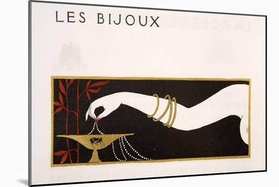 Les Bijoux, Illustration from Les Chansons De Bilitis, by Pierre Louys, Pub. 1922 (Pochoir Print)-Georges Barbier-Mounted Giclee Print