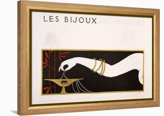 Les Bijoux, Illustration from Les Chansons De Bilitis, by Pierre Louys, Pub. 1922 (Pochoir Print)-Georges Barbier-Framed Premier Image Canvas