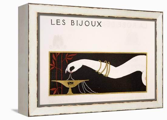 Les Bijoux, Illustration from Les Chansons De Bilitis, by Pierre Louys, Pub. 1922 (Pochoir Print)-Georges Barbier-Framed Premier Image Canvas