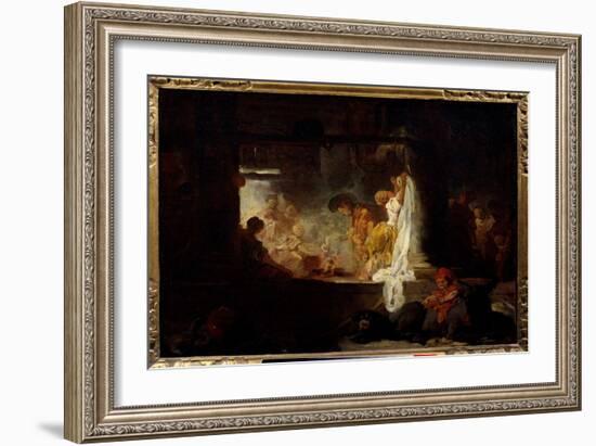 Les Blechisseuses, 18Th Century (Painting)-Jean-Honore Fragonard-Framed Giclee Print