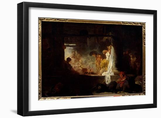 Les Blechisseuses, 18Th Century (Painting)-Jean-Honore Fragonard-Framed Giclee Print