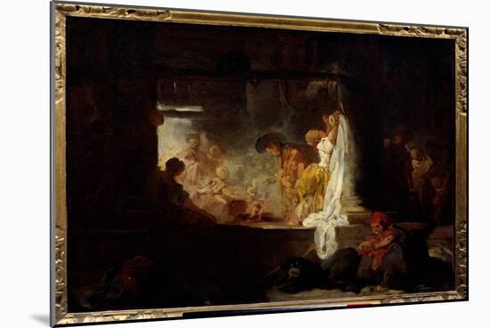 Les Blechisseuses, 18Th Century (Painting)-Jean-Honore Fragonard-Mounted Giclee Print