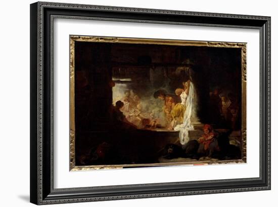 Les Blechisseuses, 18Th Century (Painting)-Jean-Honore Fragonard-Framed Giclee Print