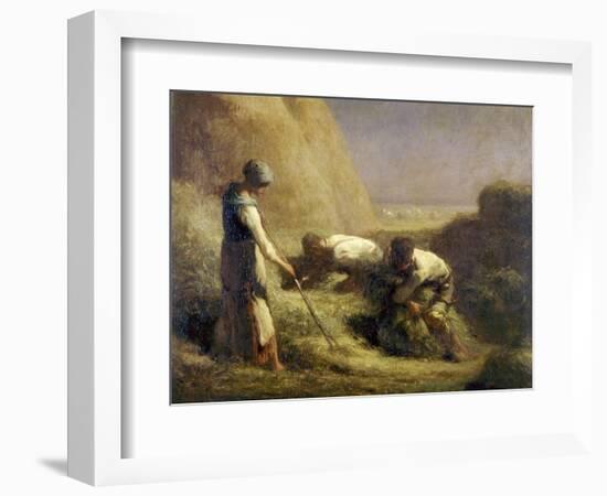 Les botteleurs de foin-Jean-Fran?ois Millet-Framed Giclee Print