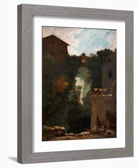 Les Cascatelles De Tivoli (Cascatelle Grandi in Tivol)-Jean-Honoré Fragonard-Framed Giclee Print